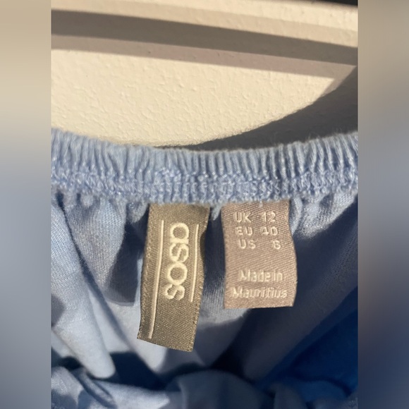 ASOS baby blue midi dress like new condition size 8 medium - Picture 4 of 6